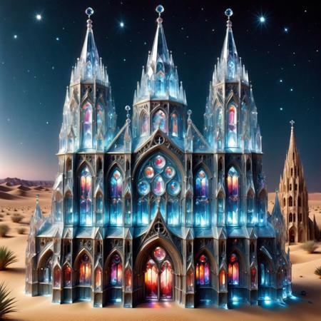 CrystaliTIXL_v2_02 cs-cr1stal-v2 analog realistic photograph of a magnificent Gothic cathedral in a desert at night, very detailed, intricate 3849053110 c=10 50 0.7 DPM++ 2M Karras crystalClearXL_ccxl.jpg